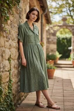 Desert West Vintage Dress Women’s Medium Western Cowgirl Stagecoach Cottagecore
